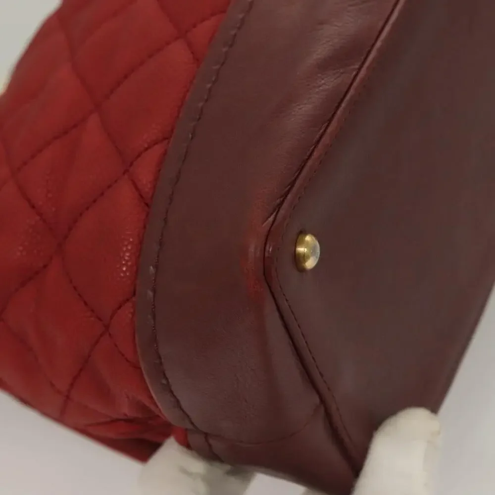 Chanel Matelasse Chain Shoulder Bag Caviar Skin Red